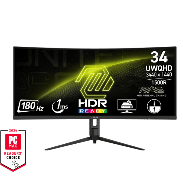 MSI Optix MAG342CQR E2 34" 3440 X 1440 180Hz 1ms Adaptive Sync Gaming Monitor-image